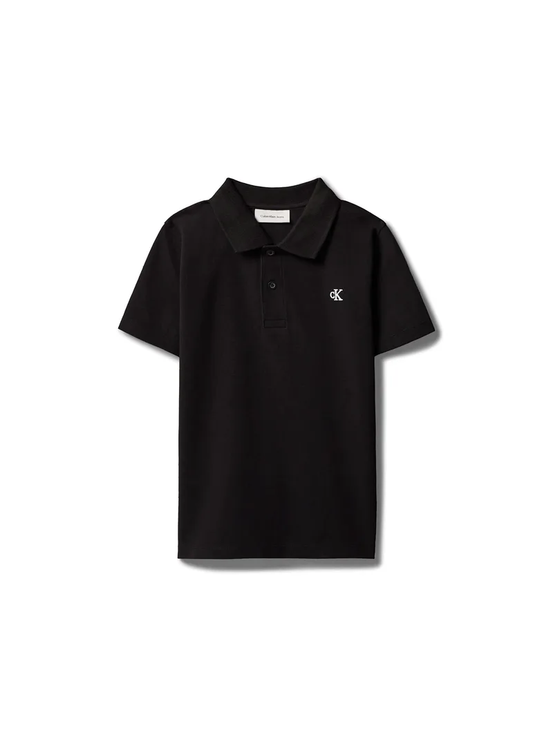 CALVIN KLEIN JEANS SOLID POLO LVCKSJB29B-8Y-16Y-BEH Black