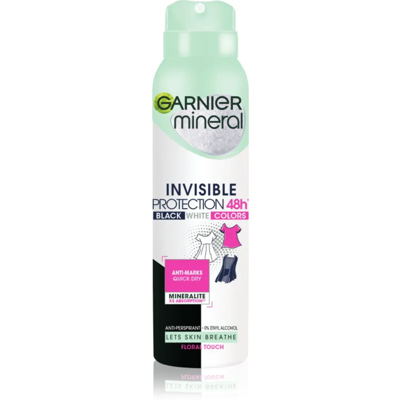 Garnier Mineral Black White Color αντιιδρωτικό σε σπρέι 150 ml