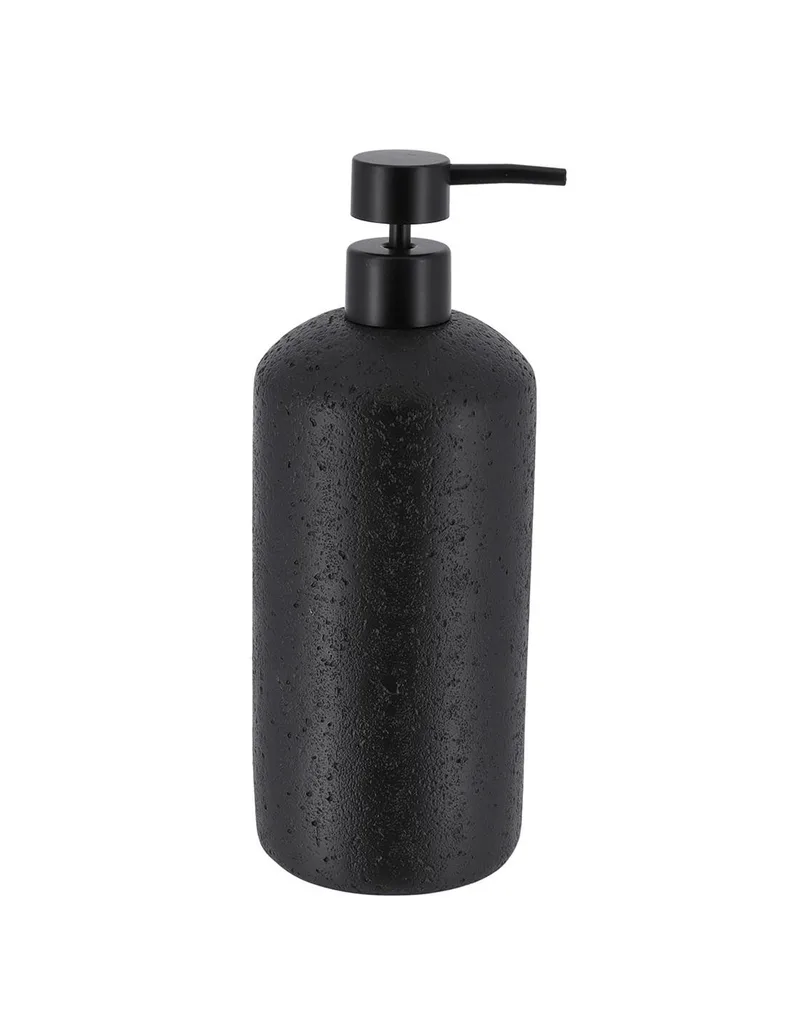 Atmosphera Dispenser Θήκη Για Κρεμοσάπουνο Πλαστική Μαύρη Stone Effect 800ml