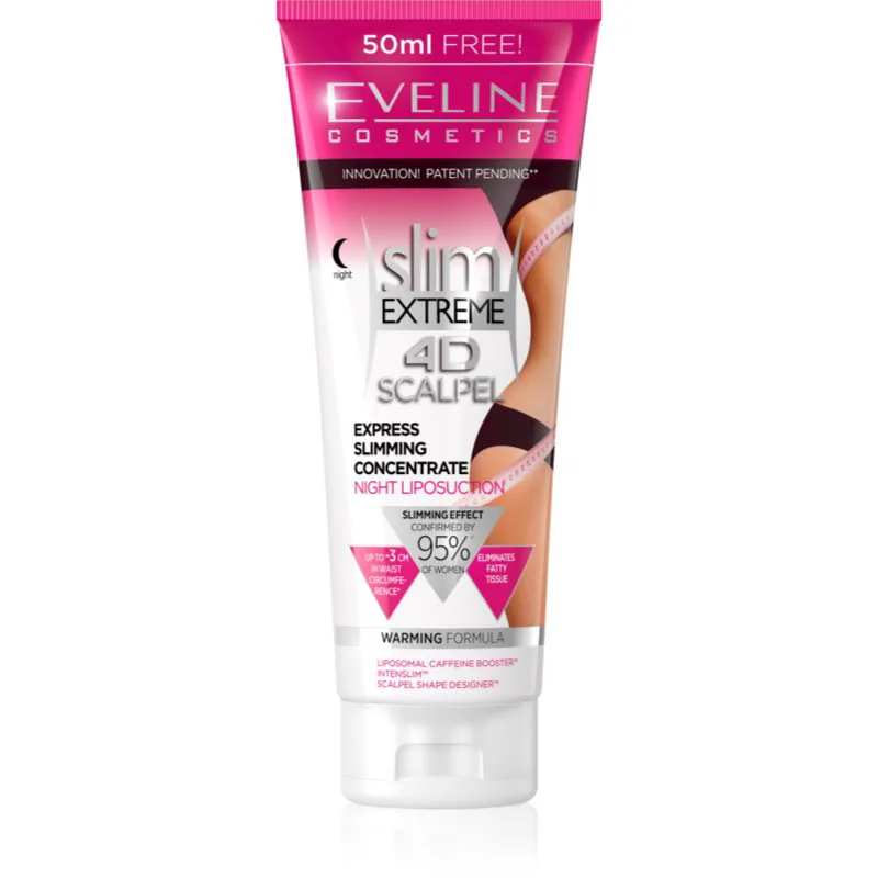 Eveline Cosmetics Slim Extreme 4D Scalpel σούπερ συμπυκνωμένος ορός νύχτας με θερμαντική επίδραση 250 ml