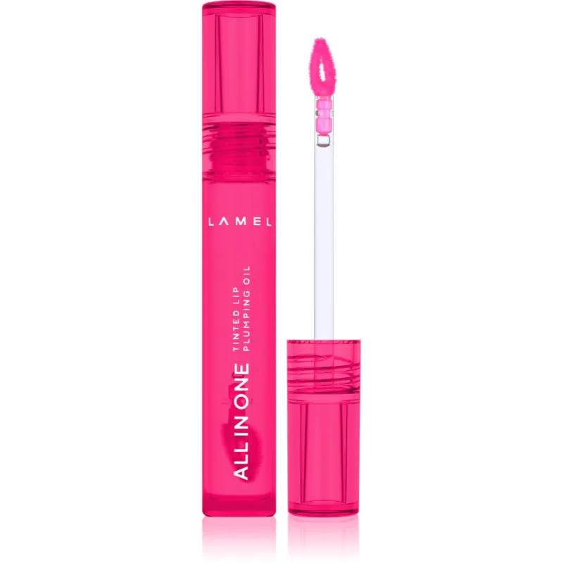 LAMEL All in One Lip Tinted Plumping Oil λάδι με χρώμα για τα χείλη για αύξηση του όγκου № 404 Berry Ice 3 ml