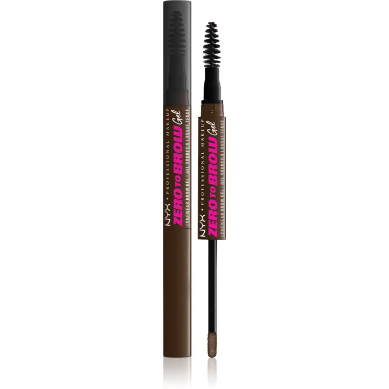 NYX Professional Makeup Zero To Brow Gel τζελ για τα φρύδια με εφαρμοστή απόχρωση 07 Espresso 2 ml