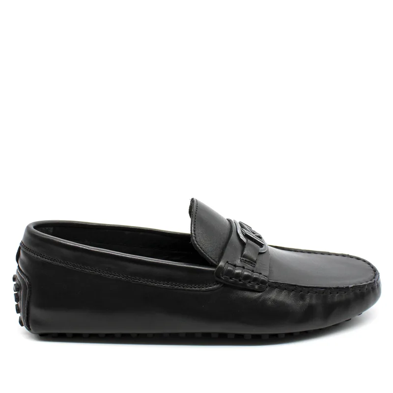 Ανδρικά Δερμάτινα Μοκασίνια Μαύρα Karl Lagerfeld KL22410-000 BLACK