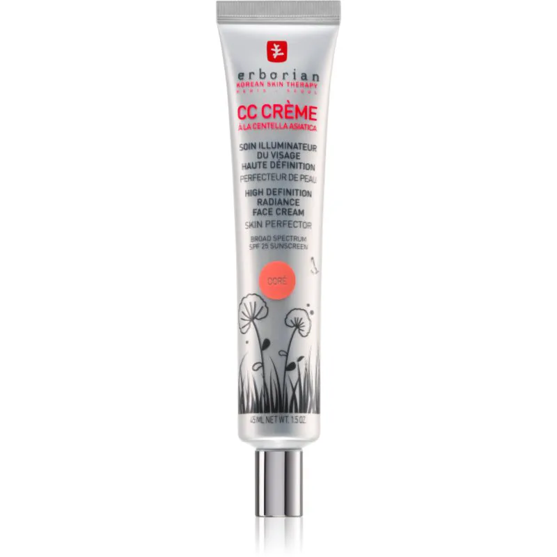 Erborian CC Crème Centella Asiatica CC κρέμα για ομοιόμορφο τόνο της επιδερμίδας SPF 30 απόχρωση Doré 40 ml