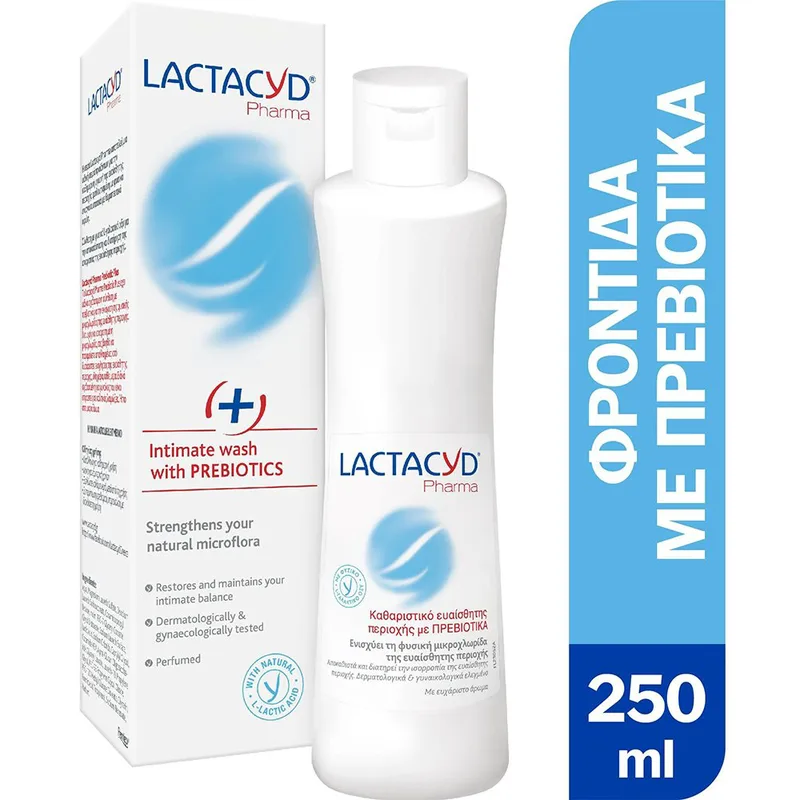 Lactacyd Intimate Wash with Prebiotics Plus Λοσιόν Καθαρισμού της Ευαίσθητης Περιοχής με Πρεβιοτικά για την Ενίσχυση της Φυσικής Μικροχλωρίδας 250ml