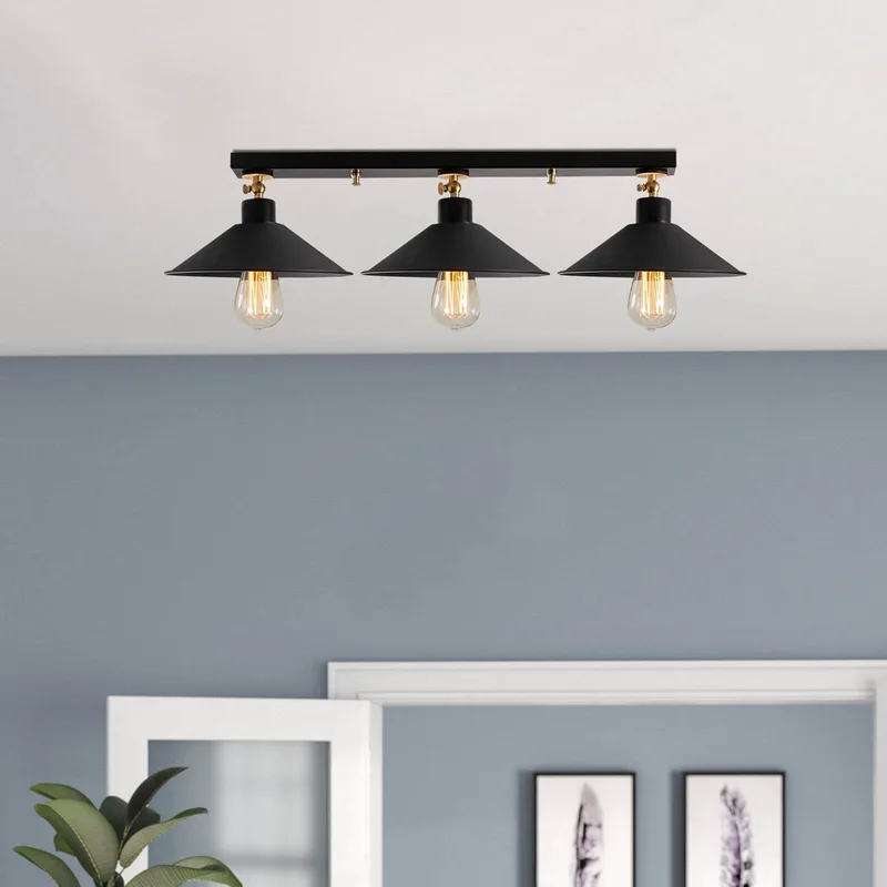 Φωτιστικό Οροφής Τρίφωτο A-G Berceste 525NOR1302 Black