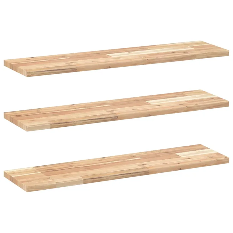 vidaXL Ράφια Πλωτά 3 τεμ. 100x20x2 εκ. από Μασίφ Ξύλο Ακακίας