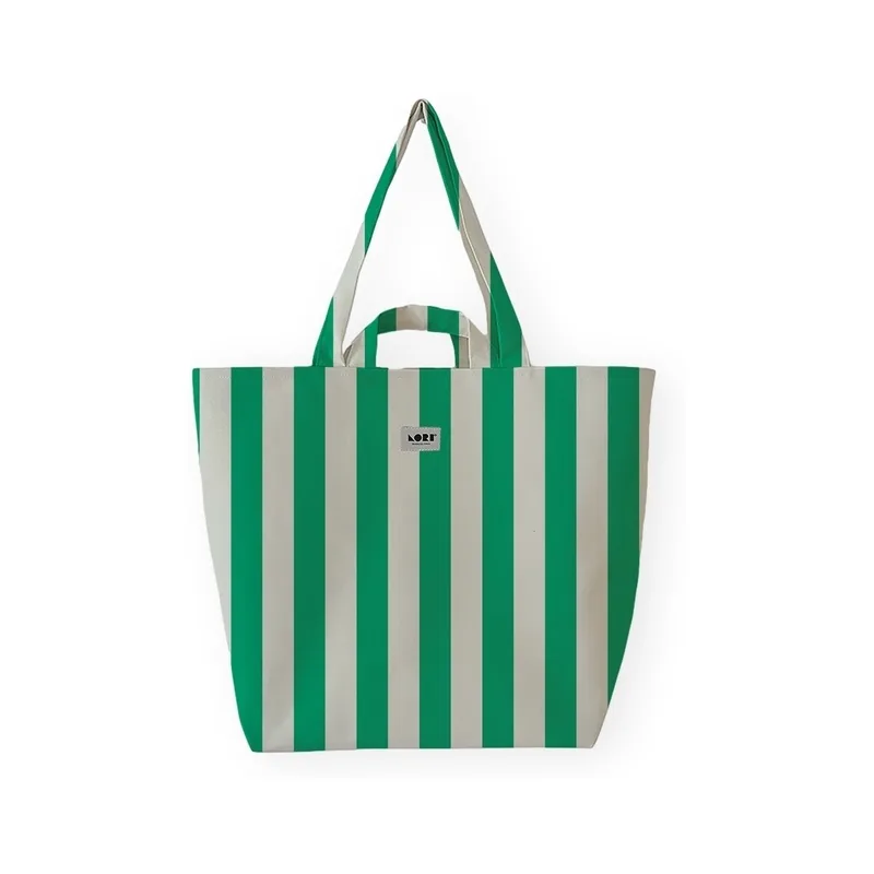 Shopping bag Lori Barcelona Bold Stripe Bag - Green
