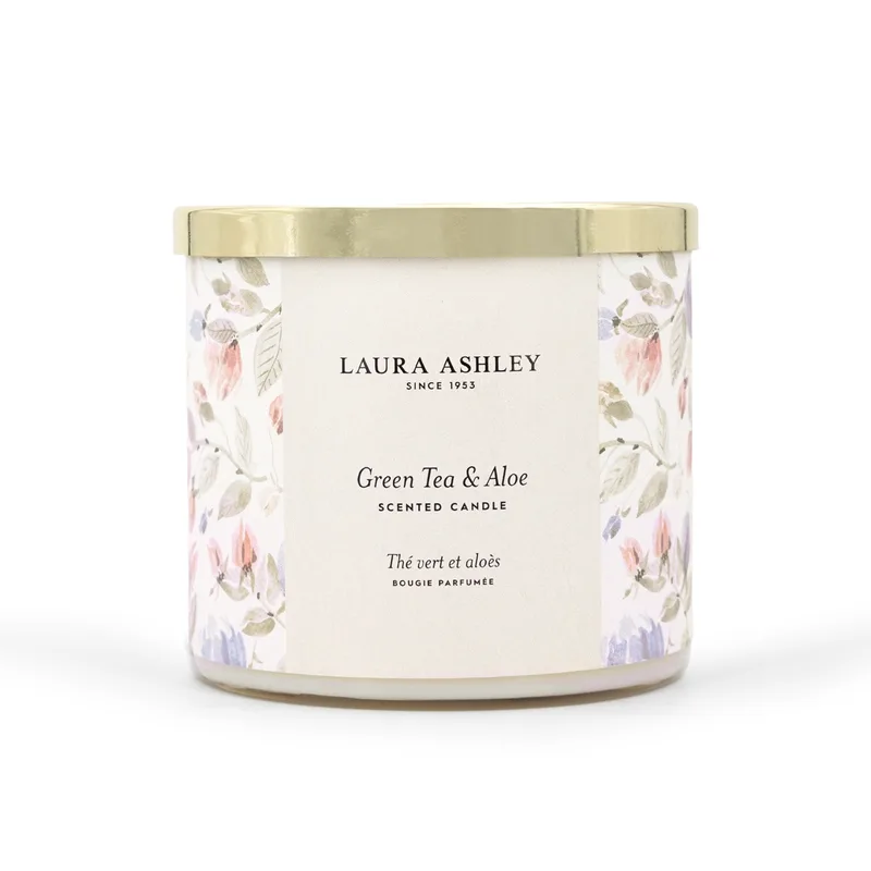 Laura Ashley Αρωματικό Κερί Green Tea & Aloe 400gr