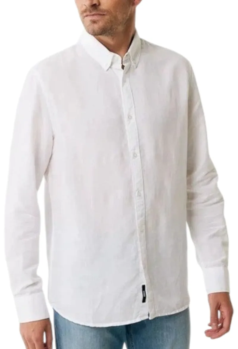 Πουκάμισο Μακρυμάνικο Mexx Caleb MF007200151M-White Ανδρικό