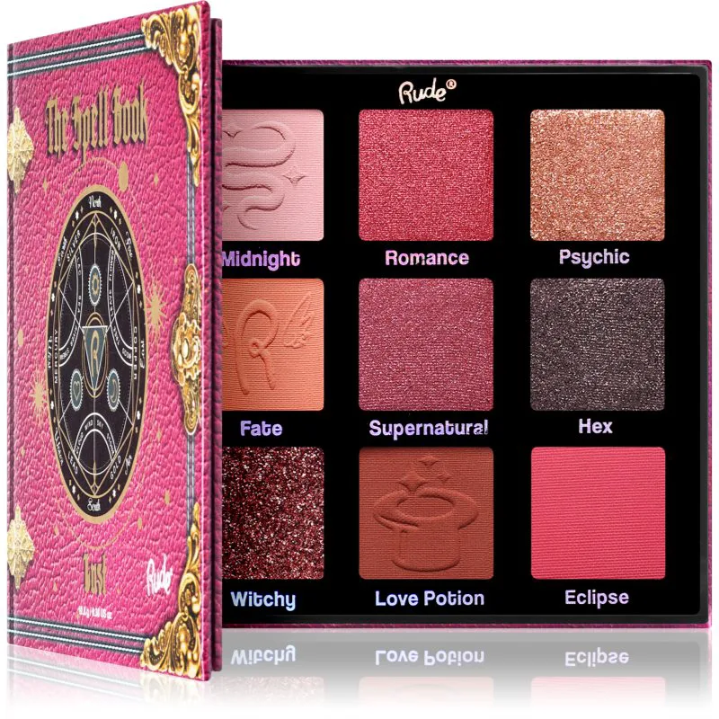 Rude Cosmetics The Spell Book Παλέτα σκιών για τα μάτια απόχρωση Lust 10.8 γρ