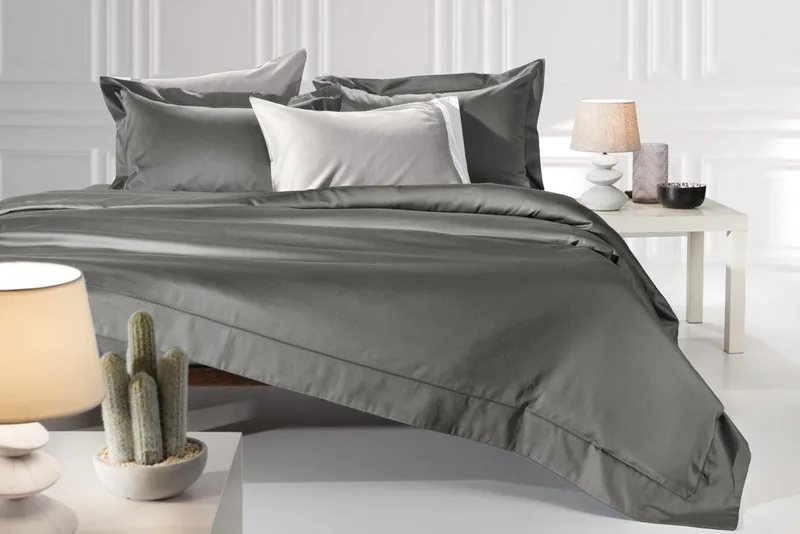 Σετ Παπλωματοθήκη Υπέρδιπλη Guy Laroche Silky Anthracite 245x255