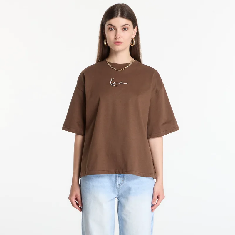 T-shirt Karl Kani Signature Stencil Peached Oversized T-Shirt Brown M
