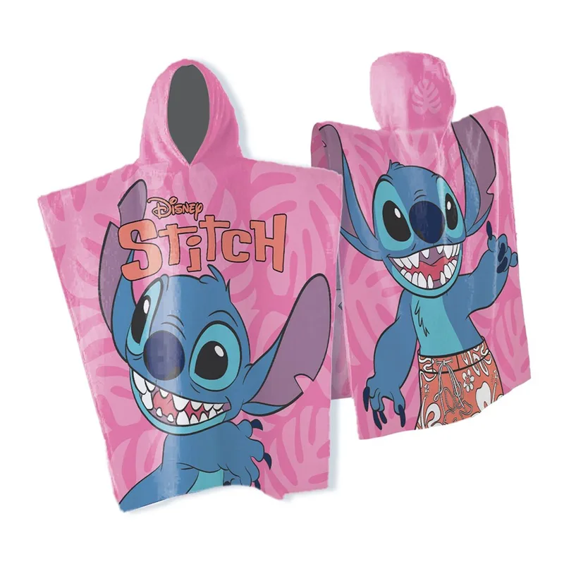 Πόντσο Quick Dry Microfiber 50x100εκ. Disney Home Lilo & Stitch 556 Ροζ Dimcol