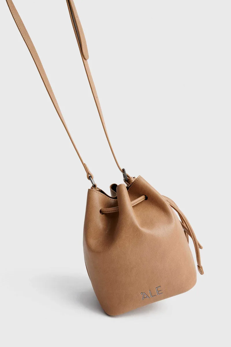 'ALE γυναικεία τσάντα crossbody με δερμάτινη όψη - 8T23465 Καφέ