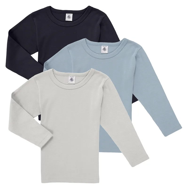 Μπλουζάκια με μακριά μανίκια Petit Bateau TSML X3