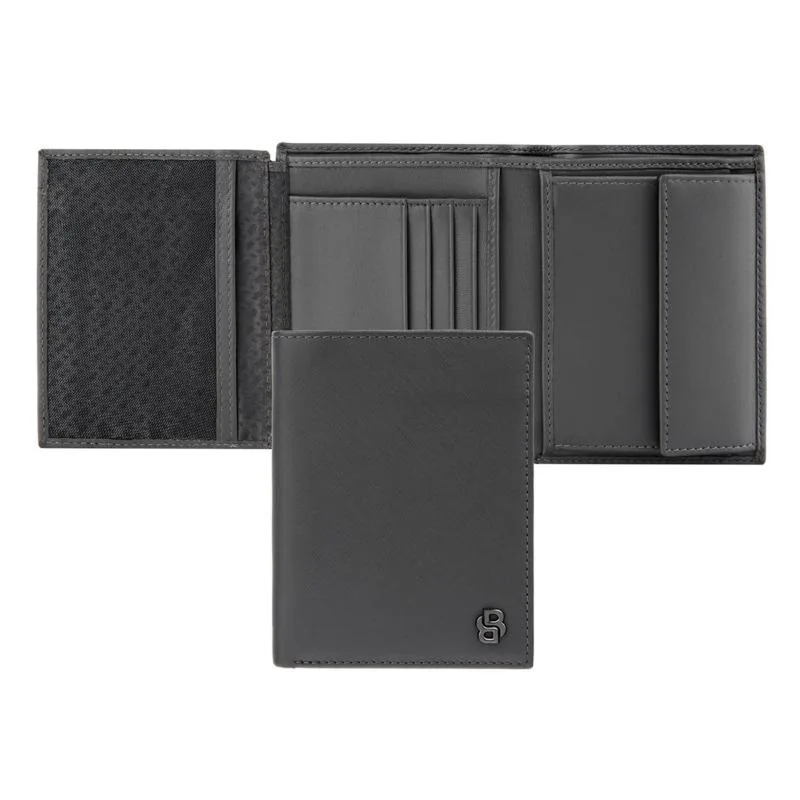 BOSS Πορτοφόλι από δέρμα Grey HLO526H