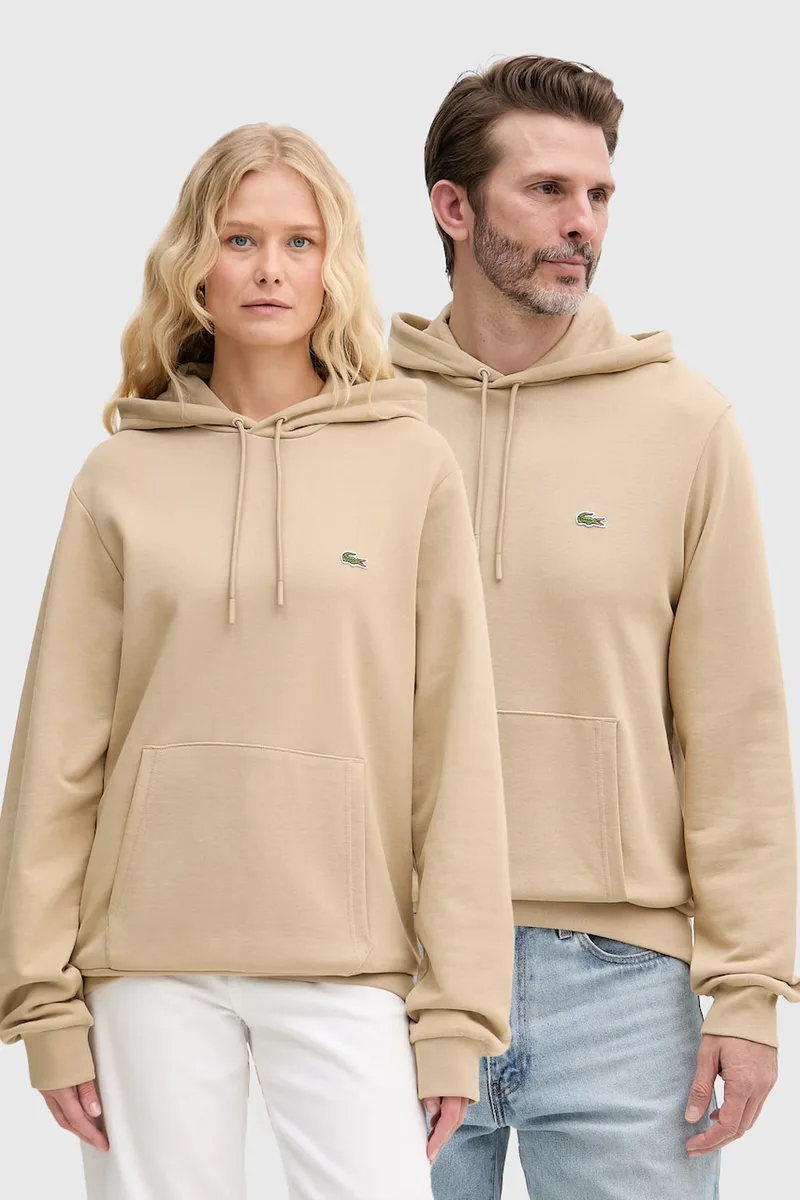 Lacoste μπλούζα με κουκούλα βαμβακερή
