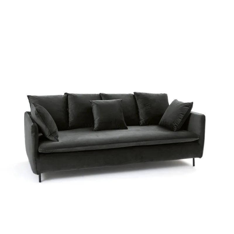 Καναπές 3 ή 5 θέσεων από βελούδο Μ98xΠ207xΥ84cm
