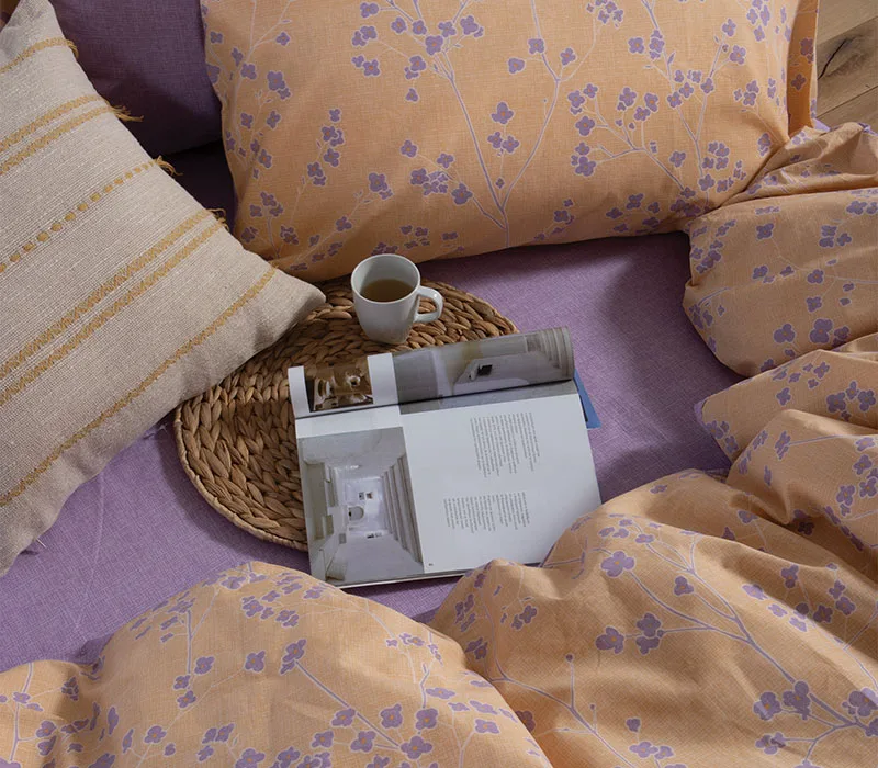 Σεντόνια Διπλά (Σετ) Nef-Nef Homeware Floriva Yellow