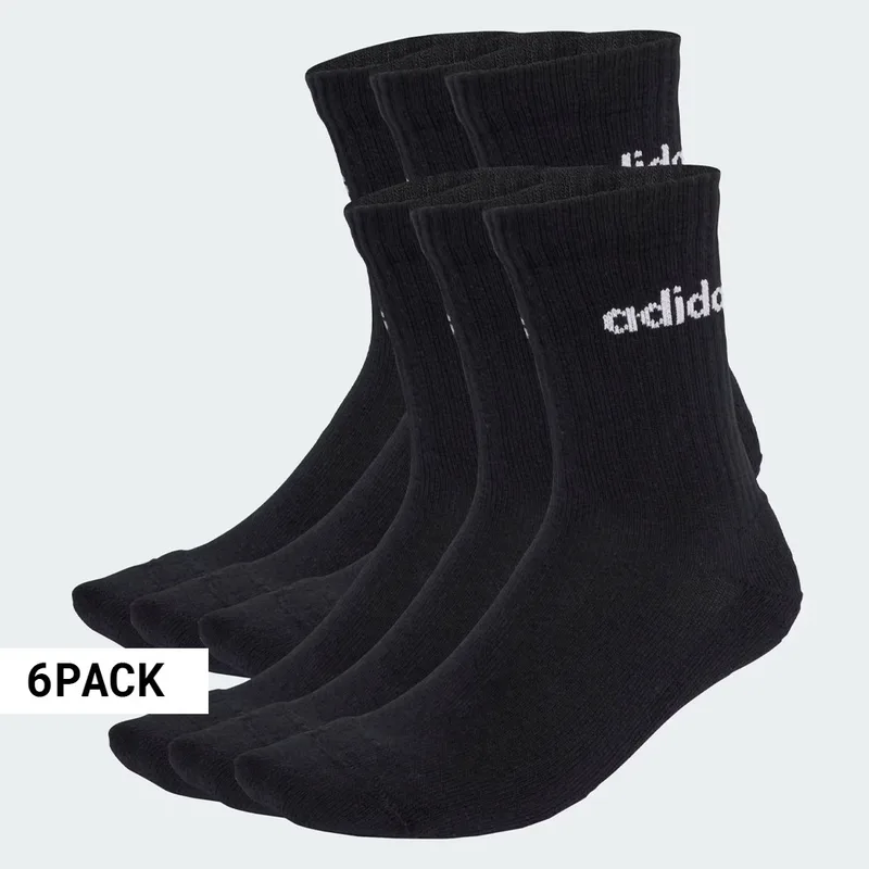 adidas Sportswear U Linear Crew Socks Cushioned Socks 6 Pair Pack (9000254399_22872)