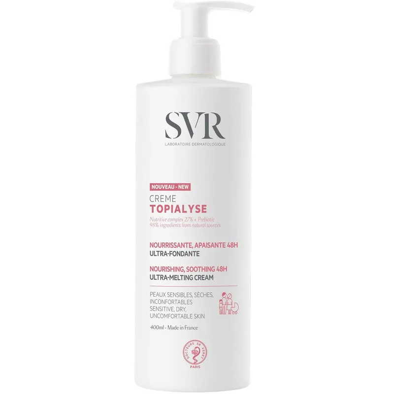 SVR Topialyse 48h Nourishing Shoothing Cream Κρέμα Ανακούφισης & Θρέψης Μακράς Διάρκειας για Ατοπικές, Ξηρές & Ευαίσθητες Επιδερμίδες με Αντλία 400ml