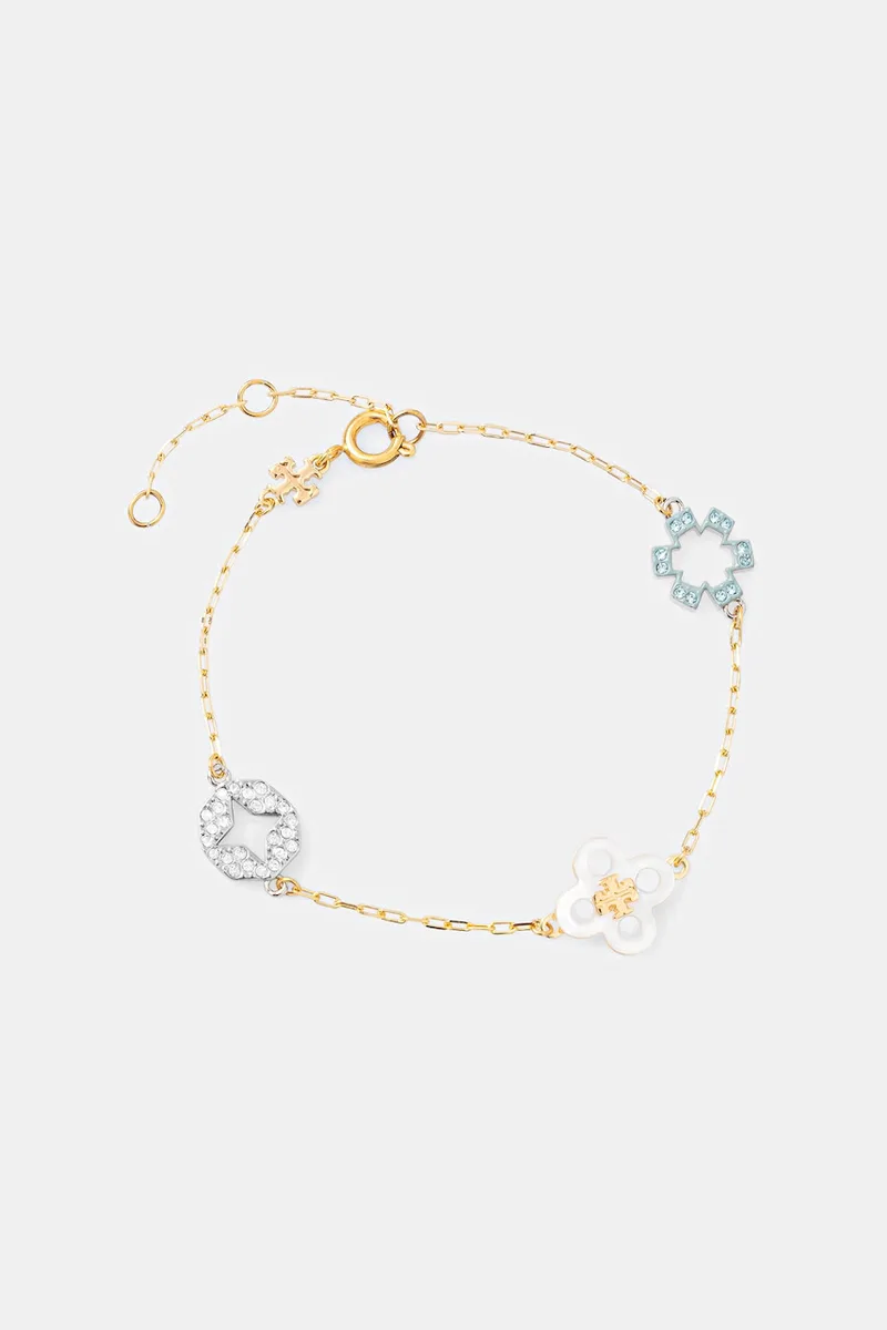 Tory Burch βραχιόλι γυναικείο επιχρυσωμένο κρύσταλλο ForgetMe