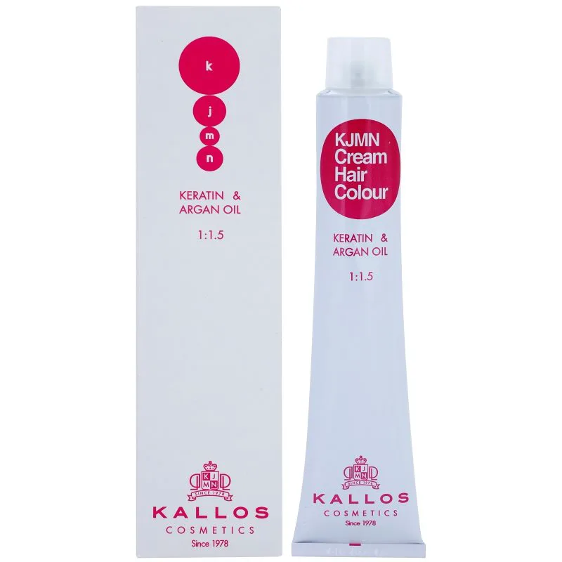 Kallos KJMN Professional Cream Hair Colour Keratin & Argan Oil βαφή μαλλιών με κερατίνη και λάδι αργκάν απόχρωση 12.81 Special Ultra Blonde 100 ml