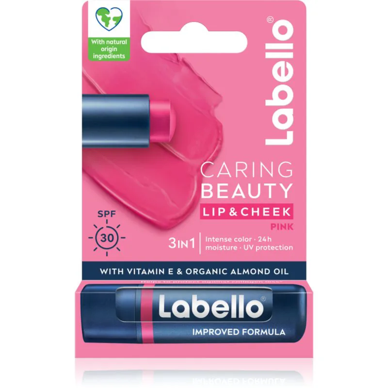 Labello Caring Beauty βάλσαμο για τα χείλη με χρώμα απόχρωση Ροζ 4.8 ml
