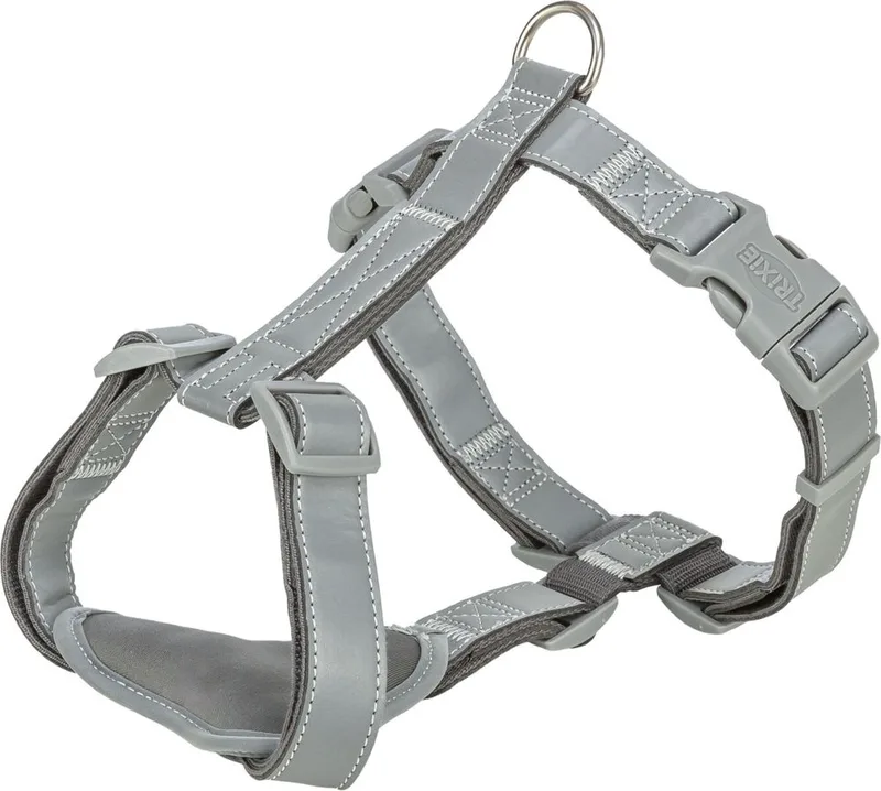 ΣΑΜΑΡΑΚΙ TRIXIE PREMIUM REFLECT H-HARNESS ΓΡΑΦΙΤΗΣ (S-Μ 45-60CM/20MM)