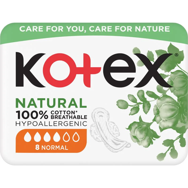 Kotex Natural Normal σερβιέτες 8 τμχ