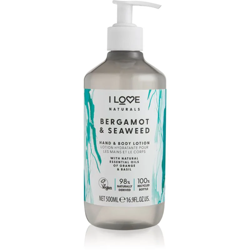 I Love Naturals Bergamot & Seaweed λοσιόν για χέρια και σώμα 500 ml