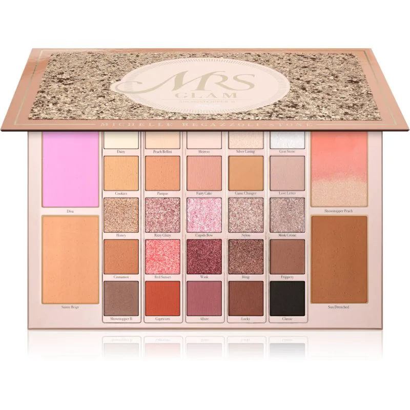 BPerfect Mrs Glam Showstopper II Palette πολυλειτουργική παλέτα Για πρόσωπο και μάτια 1 τμχ