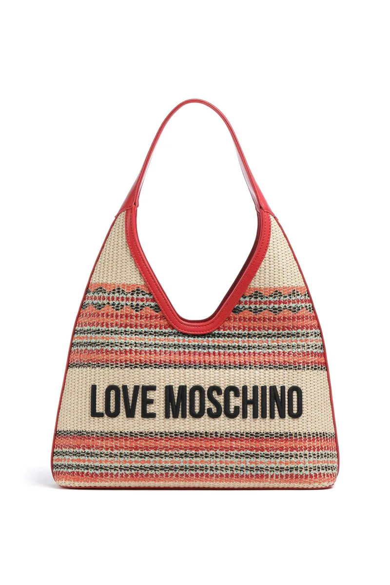 Love Moschino γυναικεία τσάντα hobo με λογότυπο - JC4350PP0OKN3 Κόκκινο