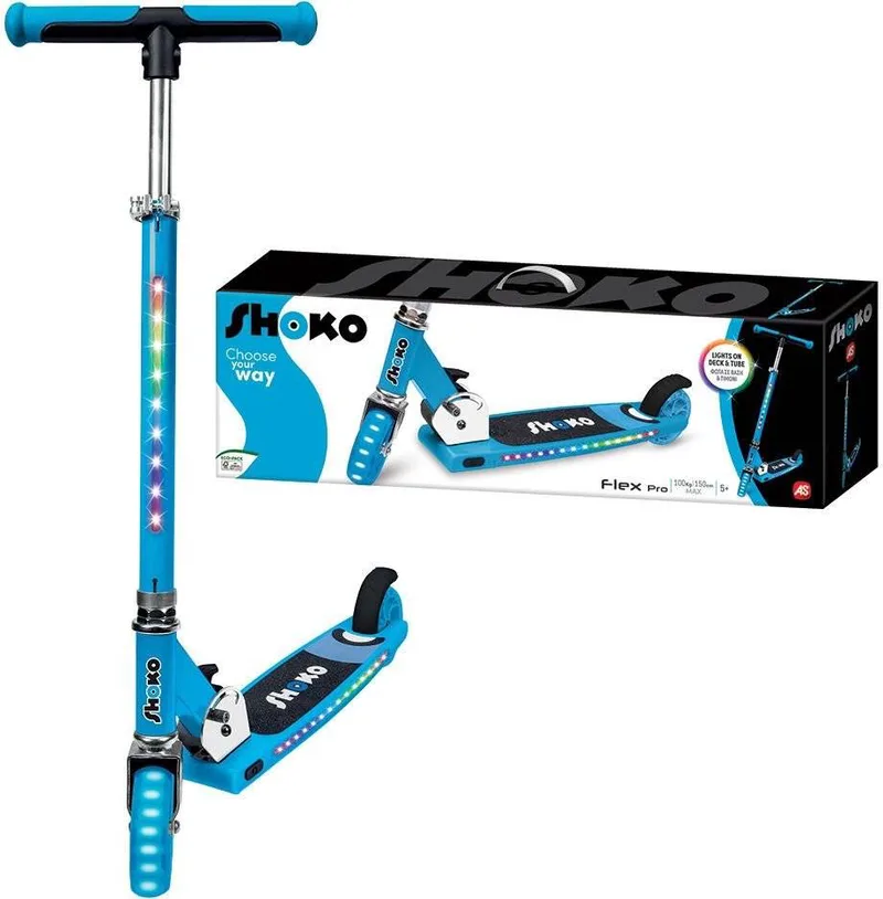 ΠΑΙΔΙΚΟ ΠΑΤΙΝΙ SHOKO FLEX PRO ΜΕ 2 ΡΟΔΕΣ ΣΕ ΜΠΛΕ (5+ ΧΡΟΝΩΝ)