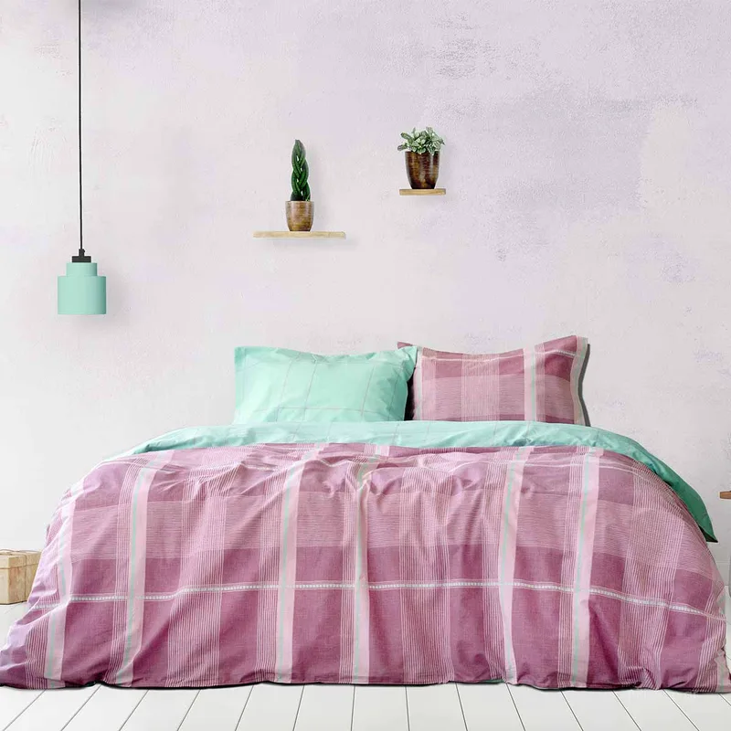 Κουβερλί Μονό (160x245) 2 Όψεων Kocoon Plaid Purple
