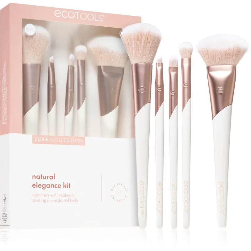 EcoTools Luxe Collection Natural Elegance σετ με πινέλα για τέλεια εμφάνιση 5 τμχ