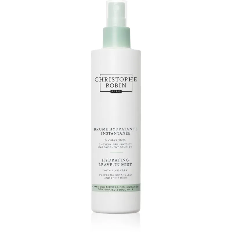 Christophe Robin Hydrating Leave-In Mist with Aloe Vera θρεπτικό και ενυδατικό σπρεί για ξηρά και ευαίσθητα μαλλιά 150 ml