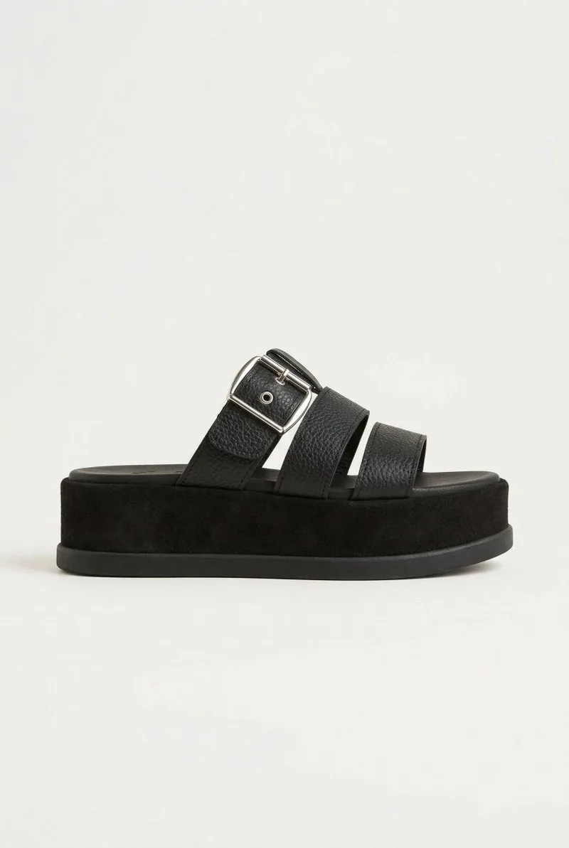 Mariella Fabiani Flatform Sandals - 2602/65 - Black Matte