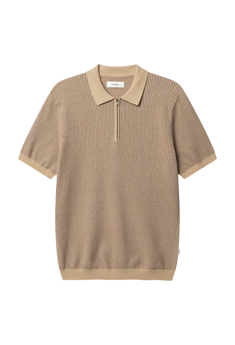 ΑΝΔΡΙΚΗ POLO ΜΠΛΟΥΖΑ GABBA OSWALD RETRO ΠΛΕΚΤΗ ΚΟΝΤΟΜΑΝΙΚΗ ΚΑΦΕ