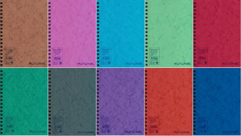 Τετράδιο σπιράλ ριγέ A & G Paper Minimal 3 θέματα/120 φύλλα 17x25 (10 χρώματα)