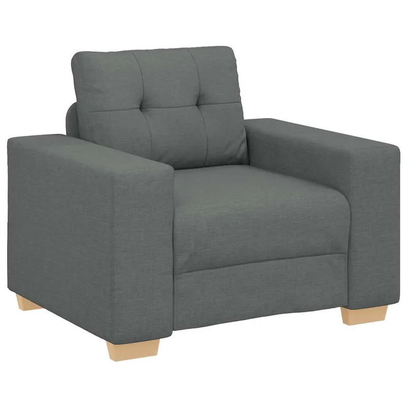 vidaXL Πολυθρόνα Σκούρο Γκρι 100 x 78 x 80 εκ. Ύφασμα