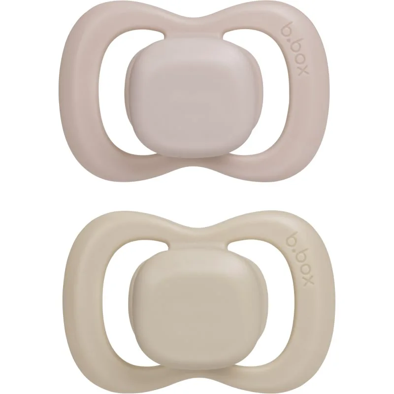 B.Box Silicone 0-6m πιπίλα Blush/Latte 2 τμχ