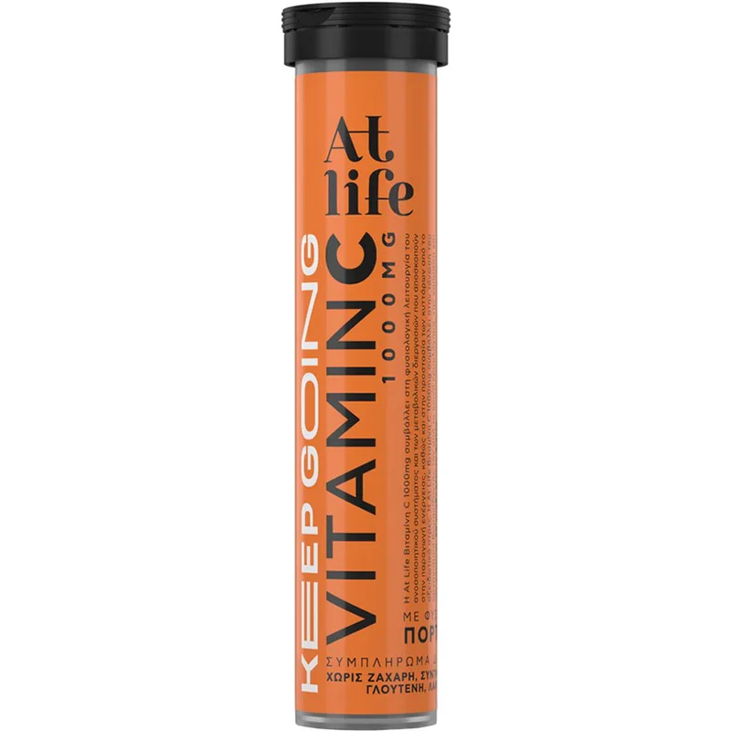 Atlife Vitamin C 1000mg Συμπλήρωμα Διατροφής με Βιταμίνη C για Ενίσχυση του Ανοσοποιητικού με Γεύση Πορτοκάλι 20 Effer.tabs