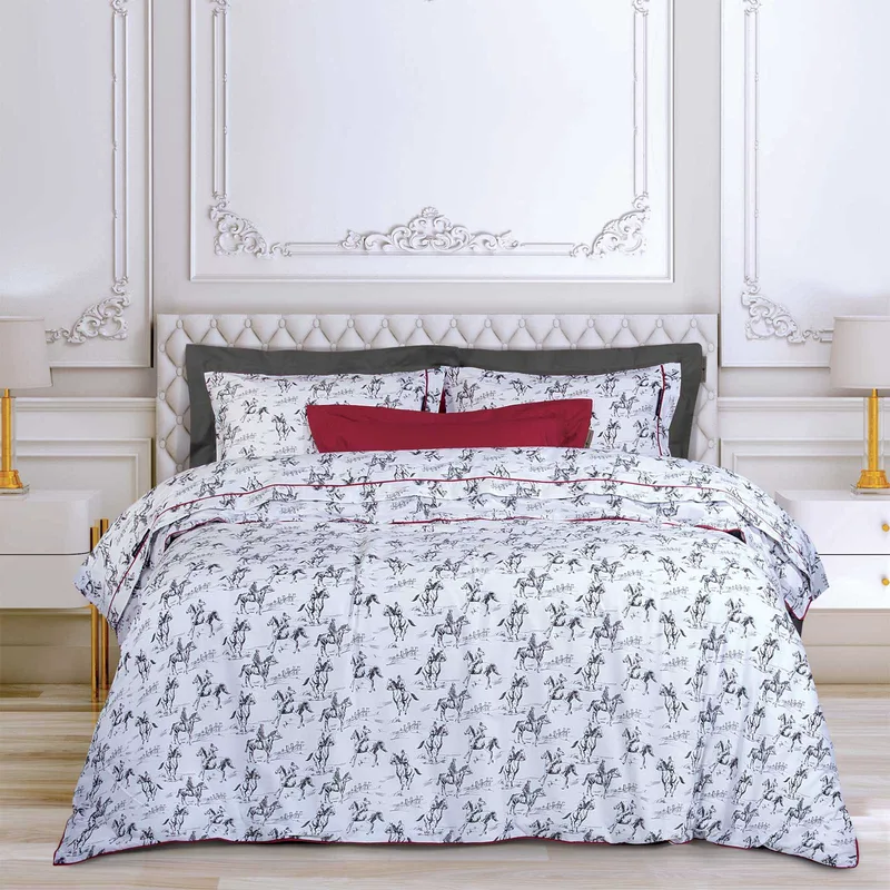 Σετ Σεντόνια Υπέρδιπλα 4 Τεμαχίων Greenwich Polo Club 2263 Black- White 240x260