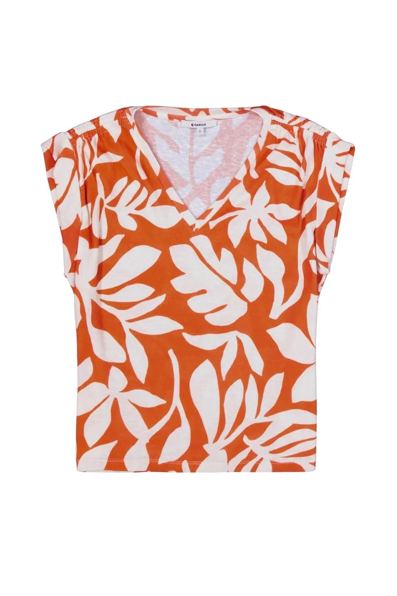 GARCIA Γυναικείο T-Shirt Tropical - Πορτοκαλί-P260210