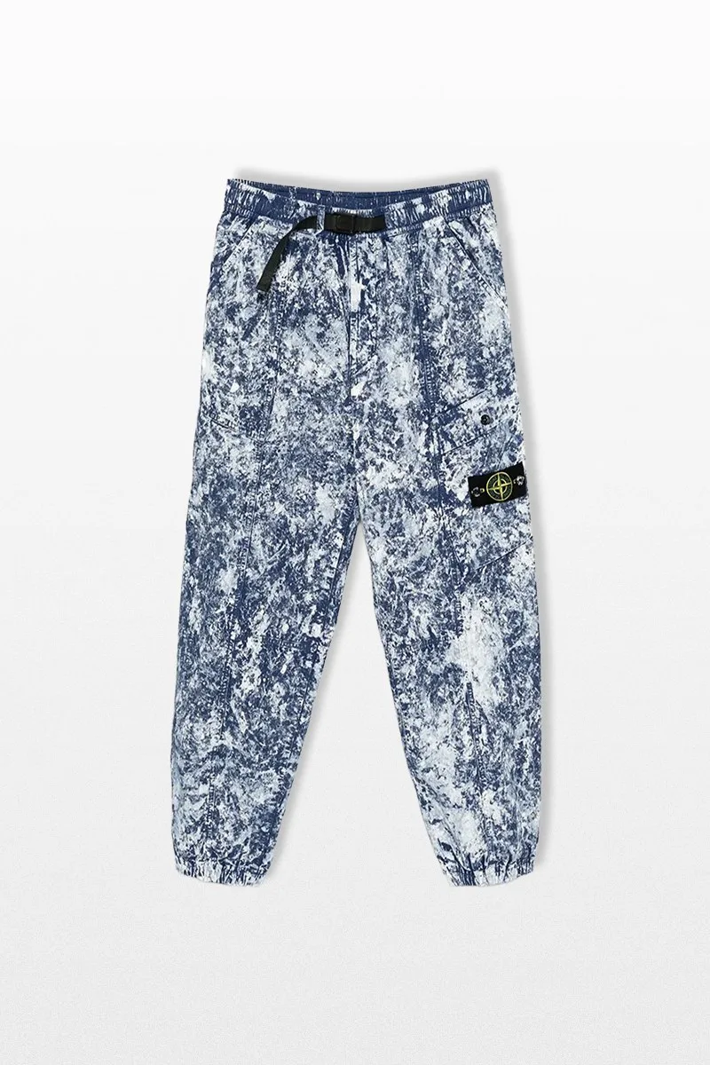 STONE ISLAND Ανδρικό Μπλε Stretch Cargo Pants