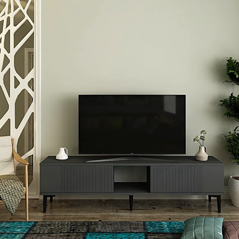 Έπιπλο Τηλεόρασης Corsa 150 - Anthracite 555Chm1134 (150x40,5x32 cm)