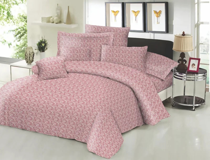 Σεντόνι Μεμονωμένο Εμπριμέ Polycotton Διπλό Με Λάστιχο 150x200+22εκ. Fern Rotten Apple Komvos Home 7002188-50F (Τύπος κατωσέντονου: Με Λάστιχο, Ύφασμα: 50% Cotton-50% Polyester, Χρώμα: Σάπιο Μήλο , Μέγεθος: Διπλά) - KOMVOS HOME - 7002188-50F