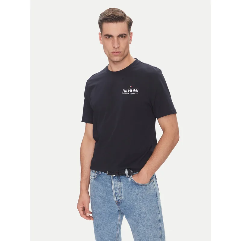 Tommy Hilfiger T-Shirt Stack MW0MW39355 Σκούρο μπλε Regular Fit